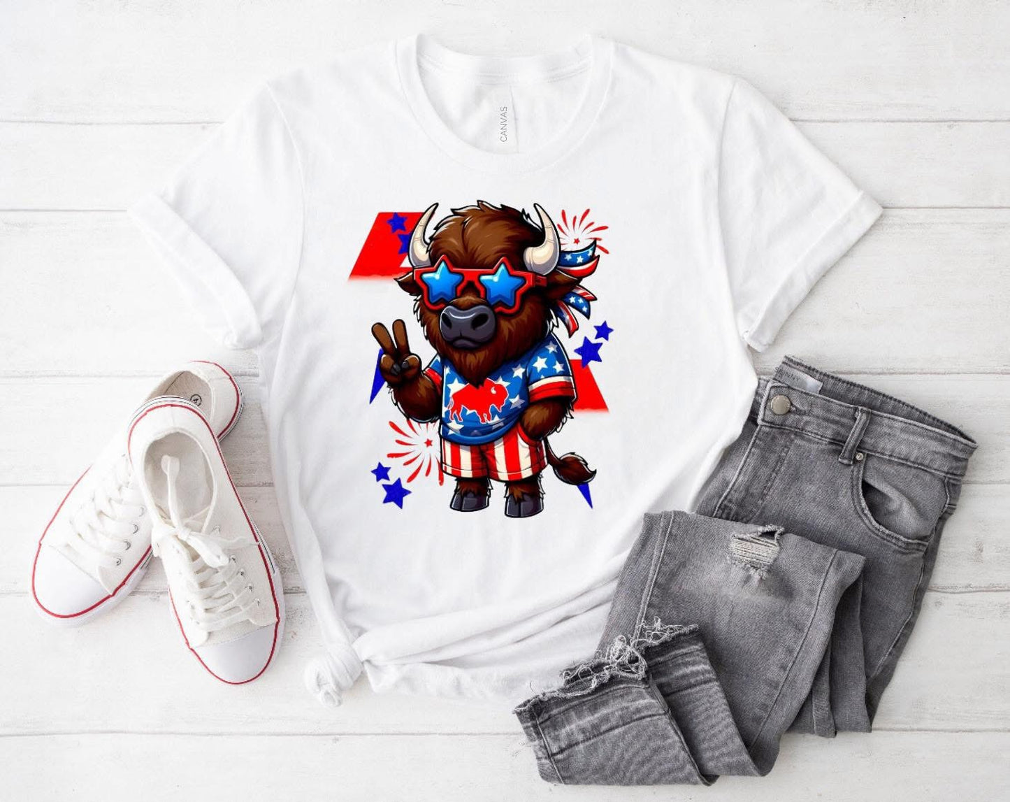 Patriotic Buffalo Shirt