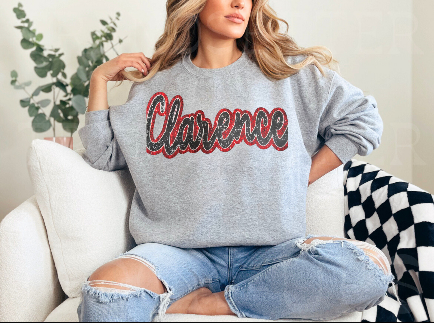 Clarence Faux Glitter Shirt