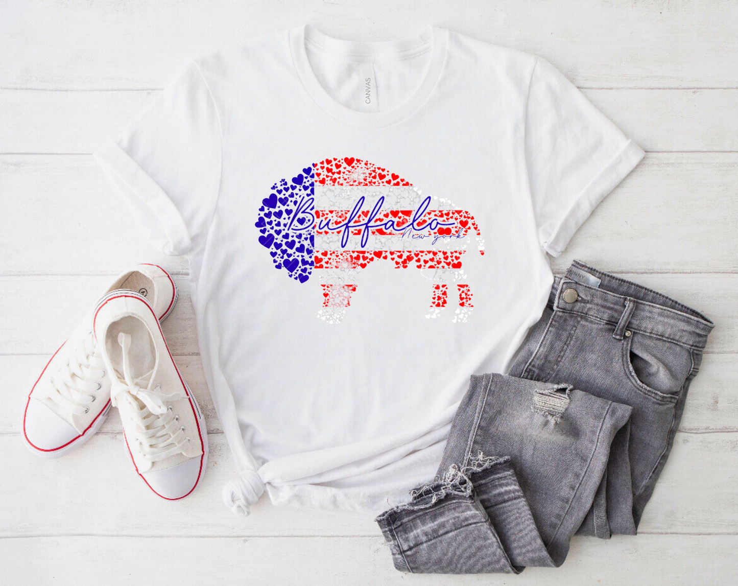Buffalo American Flag Shirt