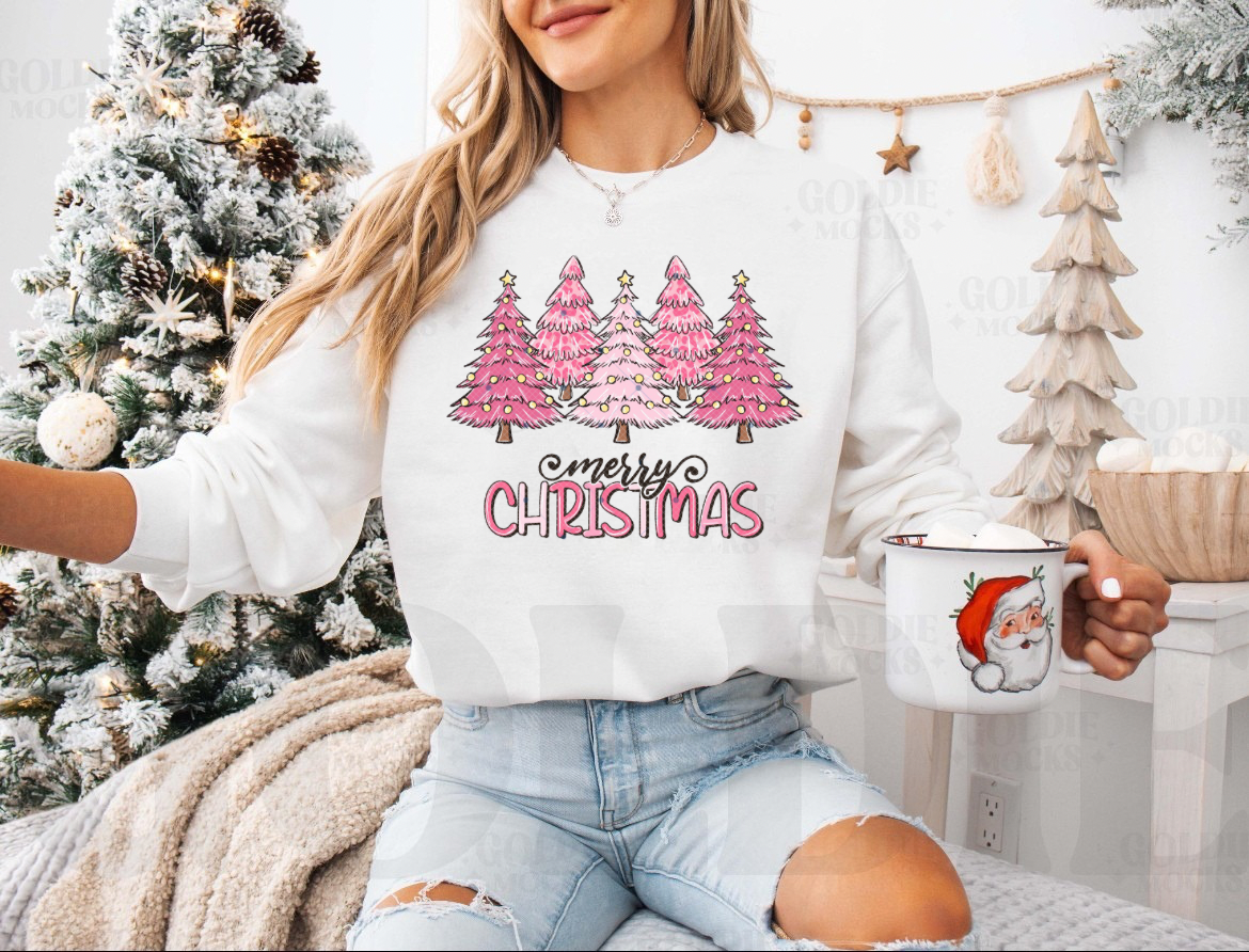 Pink Merry Christmas Shirt