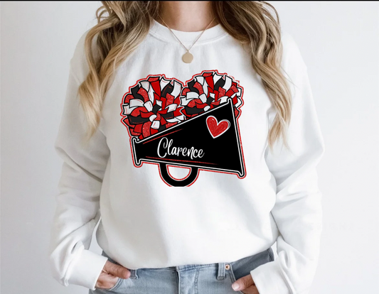 Faux Glitter Clarence Cheer Shirt