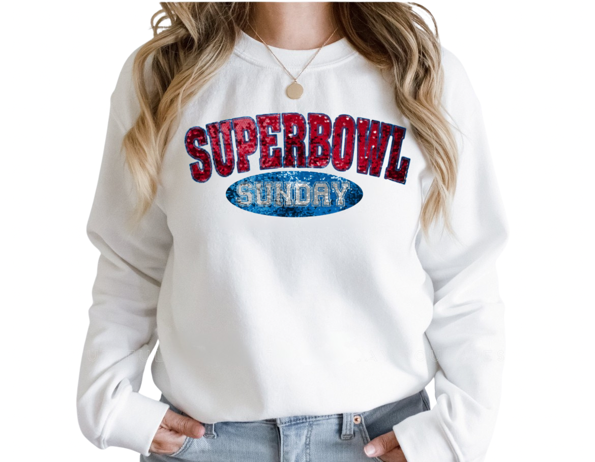 Faux Glitter Super Bowl Shirt
