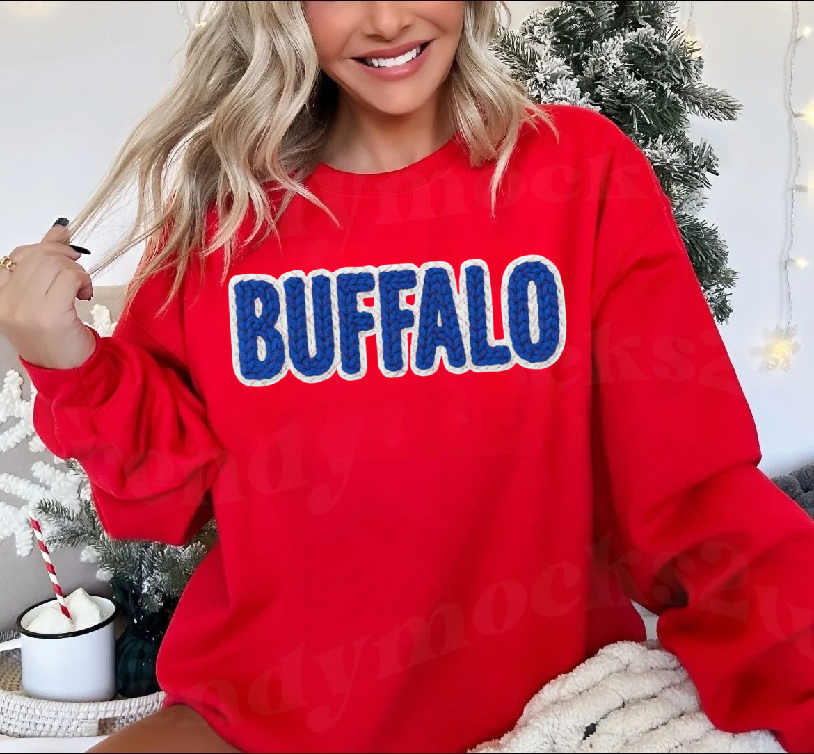 Buffalo Faux Crochet Sweatshirt