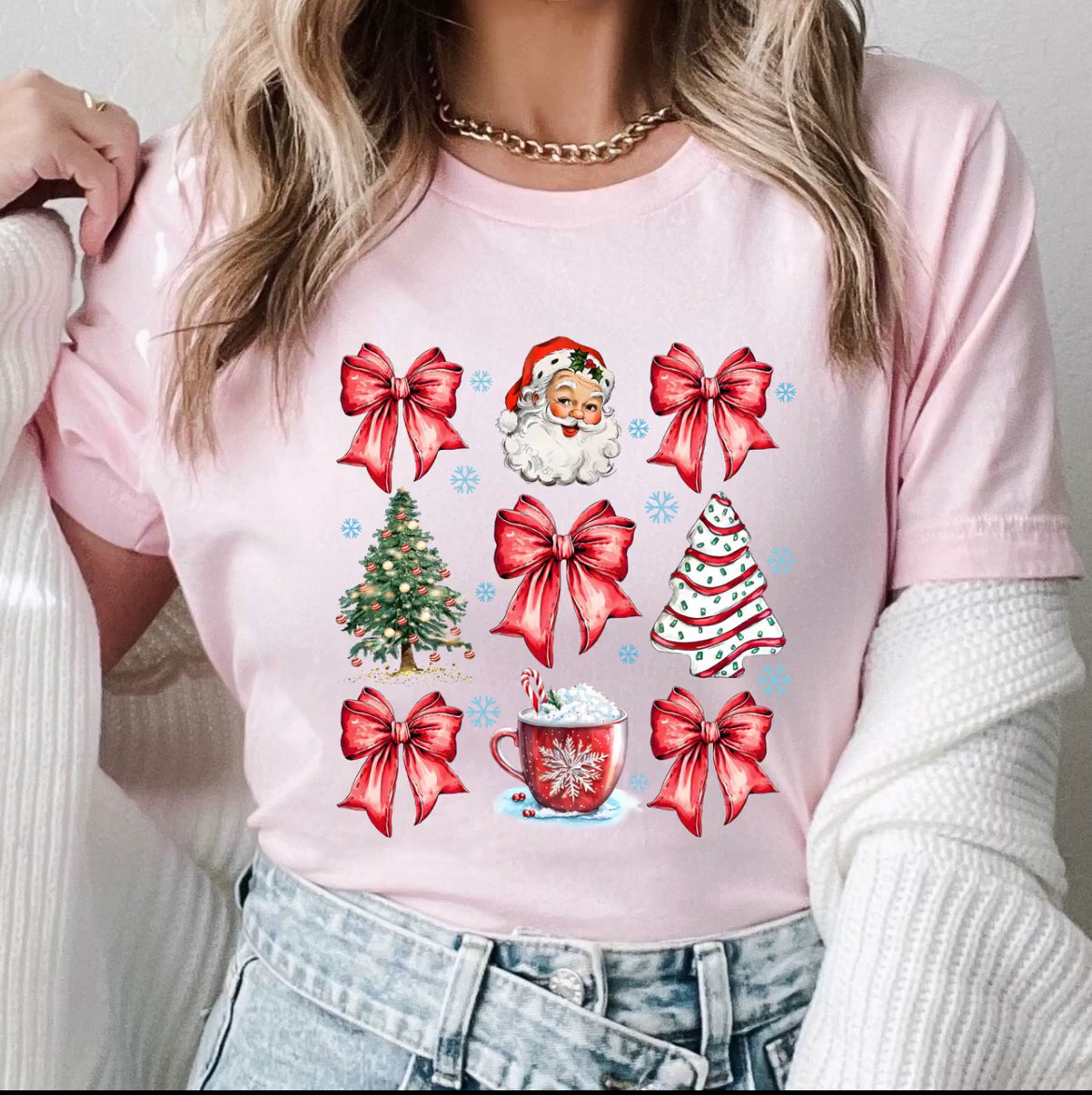 Christmas Coquette Bow Shirt