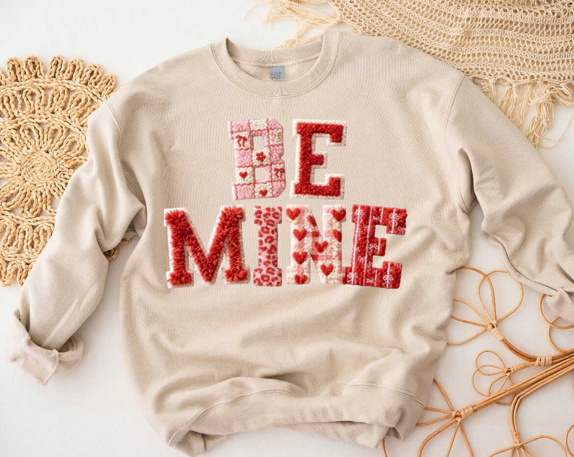 Be Mine Valentine’s Day Faux Crochet Shirt