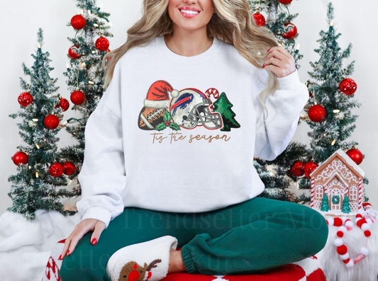 Tis The Season Bills Faux Sequin Sweatshirt