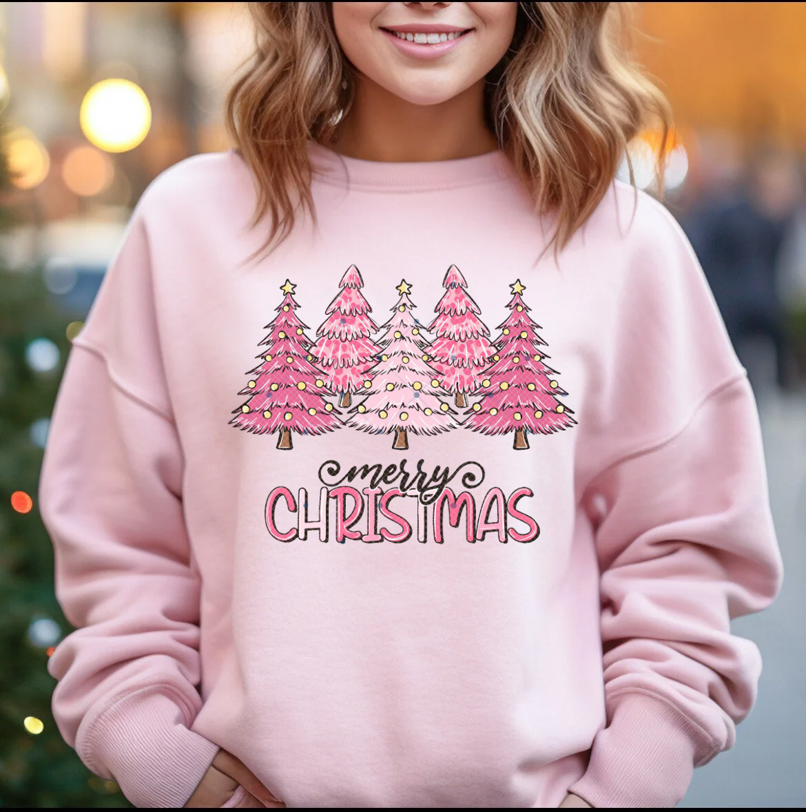 Pink Merry Christmas Shirt