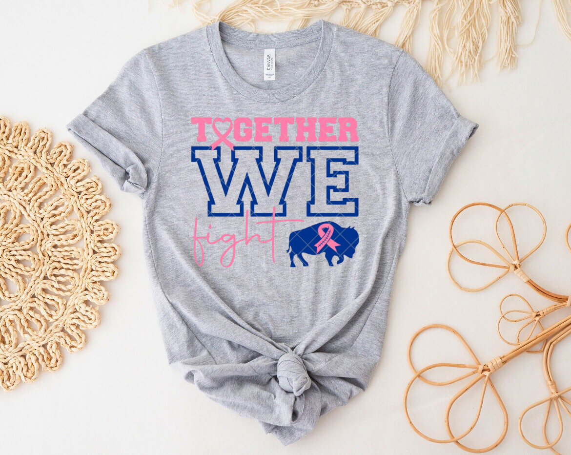 Together We Fight Buffalo Breast Cancer Awareness Shirt