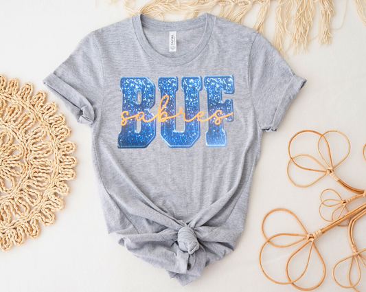 Buffalo Sabres Faux Glitter Shirt