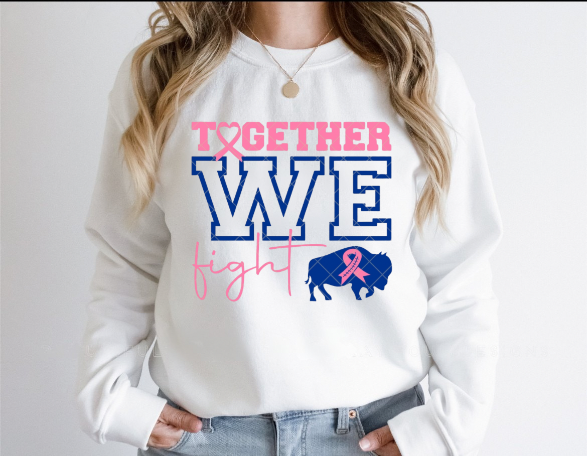 Together We Fight Buffalo Breast Cancer Awareness Shirt