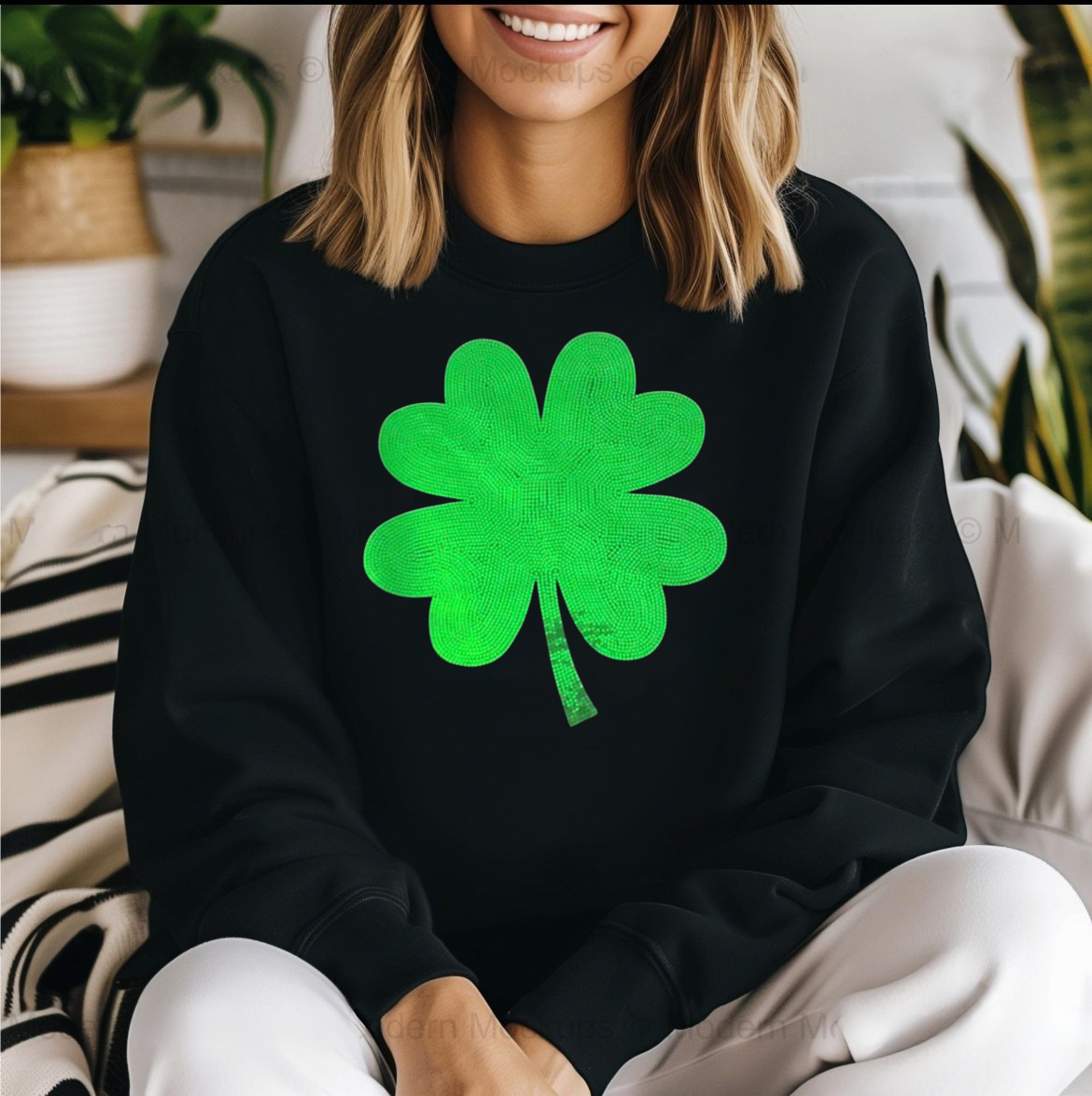 Shamrock Clover Spangled Shirt