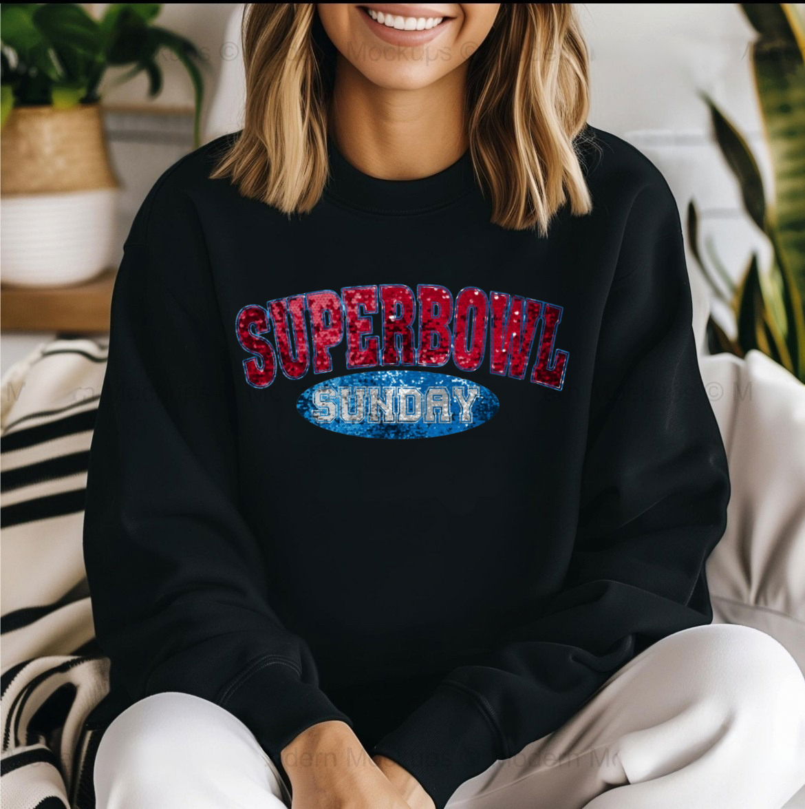 Faux Glitter Super Bowl Shirt