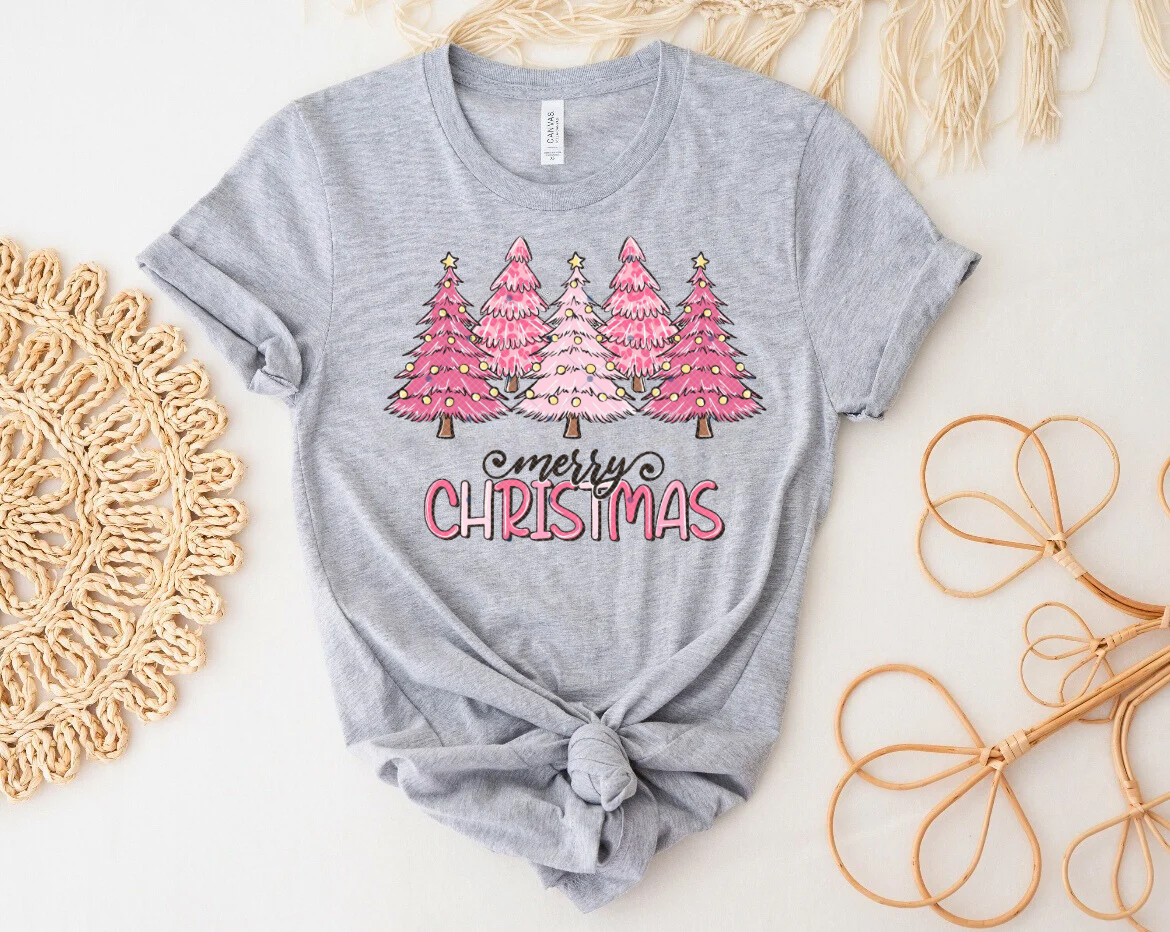 Pink Merry Christmas Shirt