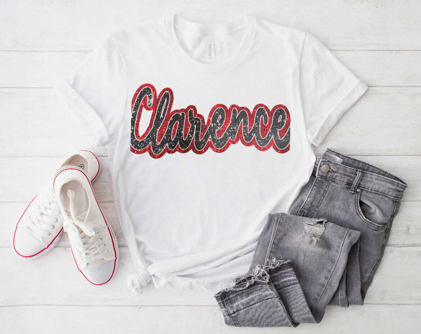 Clarence Faux Glitter Shirt