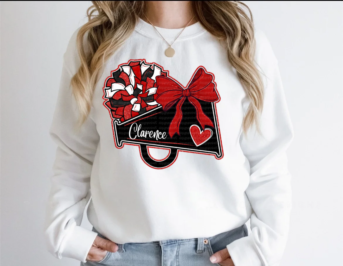 Faux Glitter Clarence Cheer Shirt