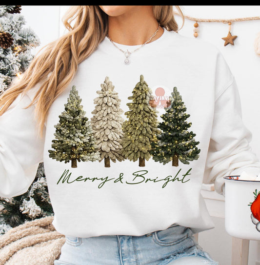Merry and Bright Faux Yarn Sweatshirt