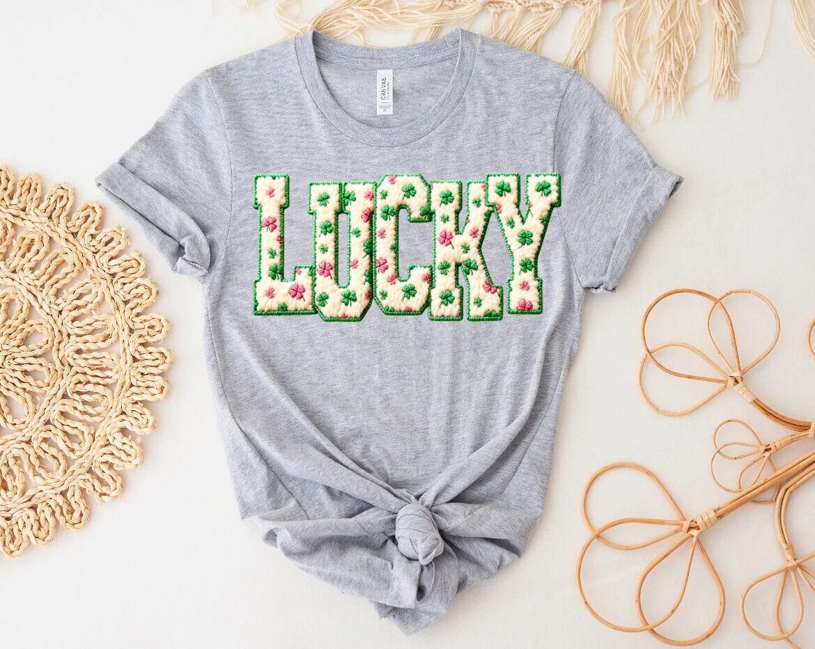 Lucky St. Patrick’s Day Faux Yarn Shirt