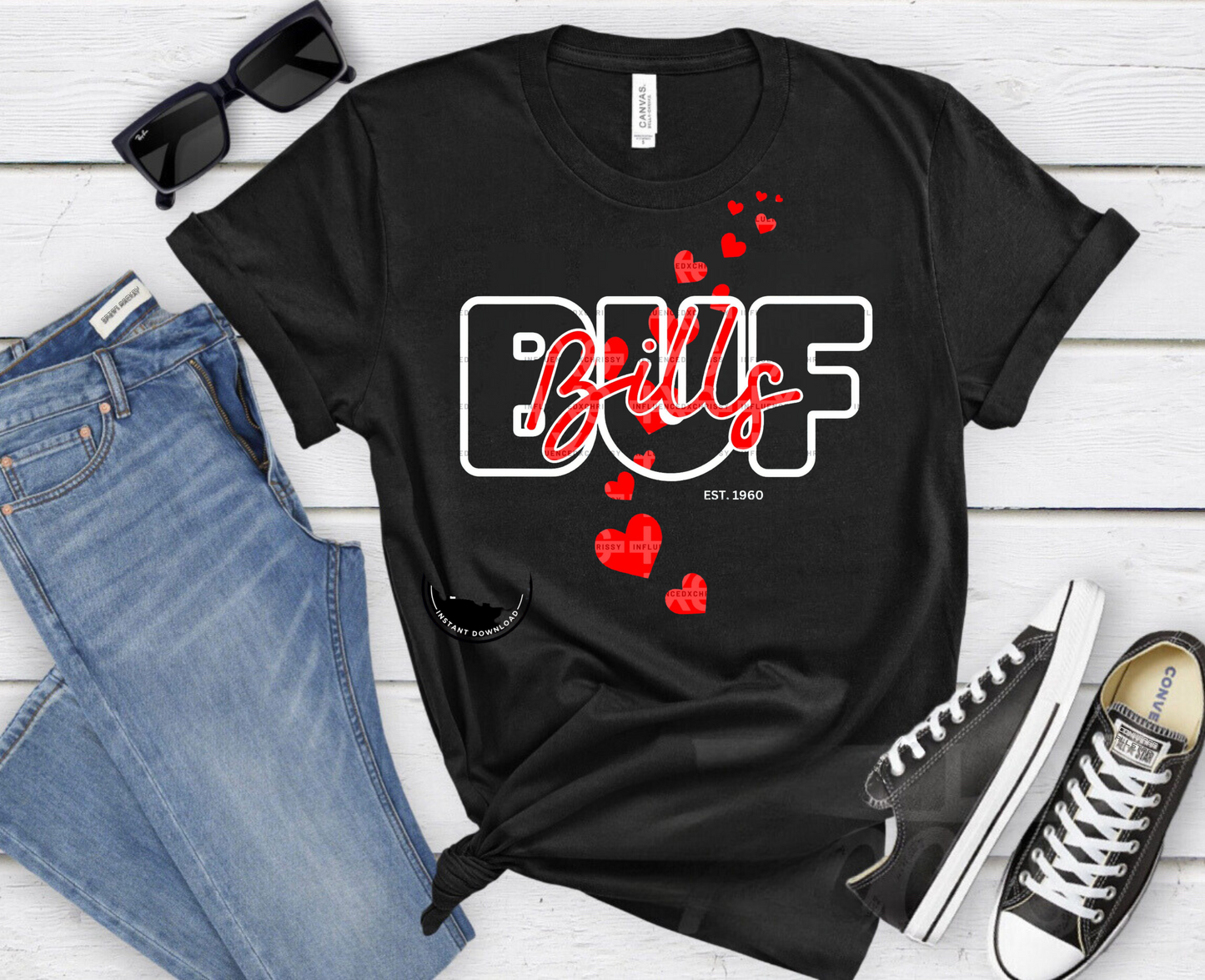 Buf Bills Hearts Shirt