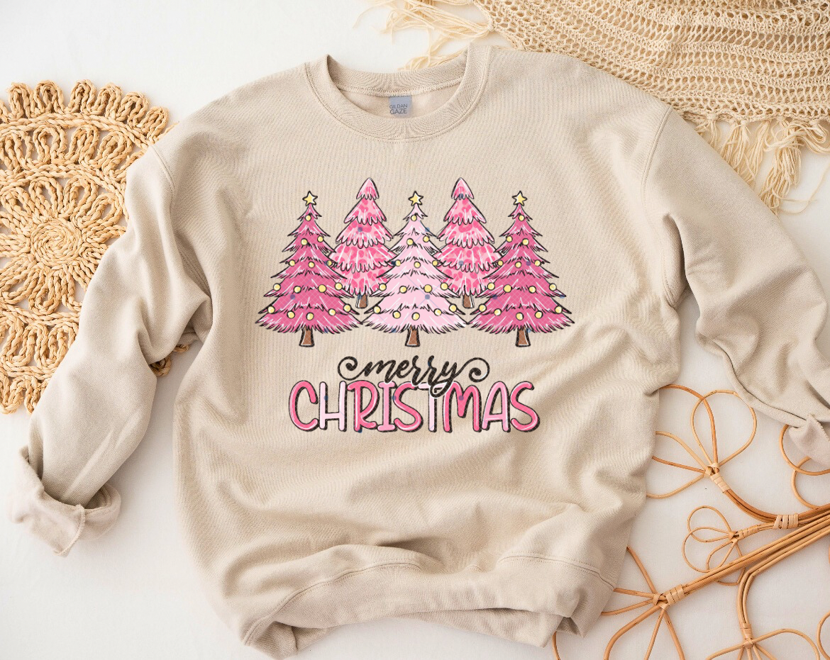 Pink Merry Christmas Shirt