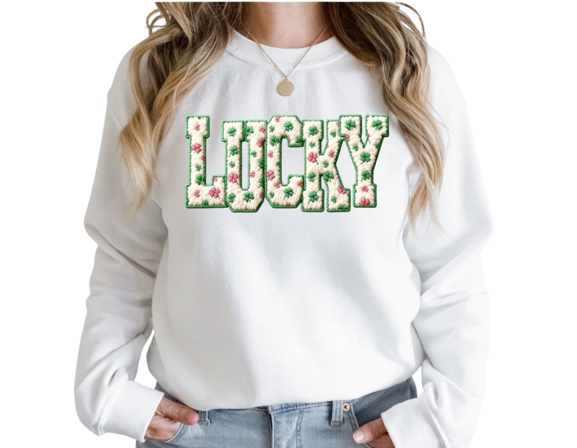 Lucky St. Patrick’s Day Faux Yarn Shirt