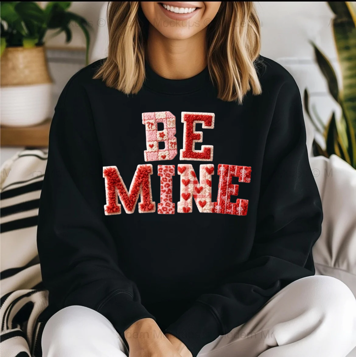 Be Mine Valentine’s Day Faux Crochet Shirt