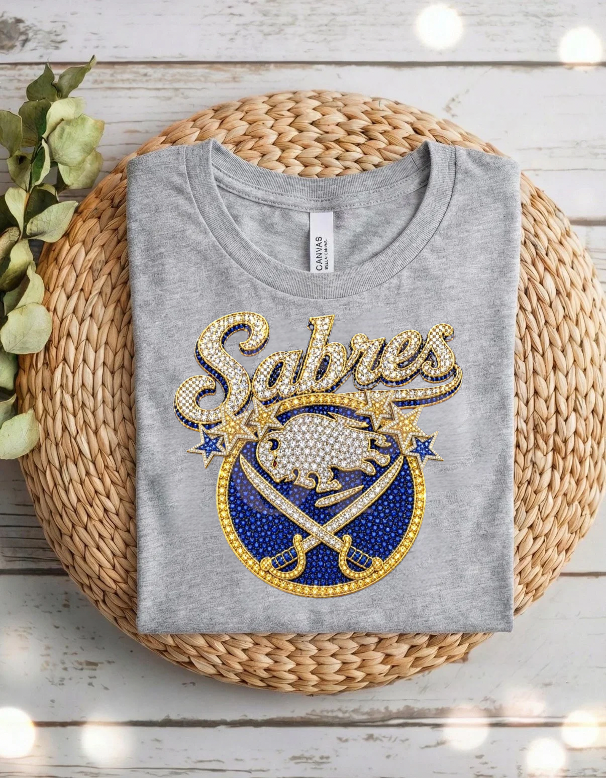 Buffalo Sabres Faux Rhinestone Shirt