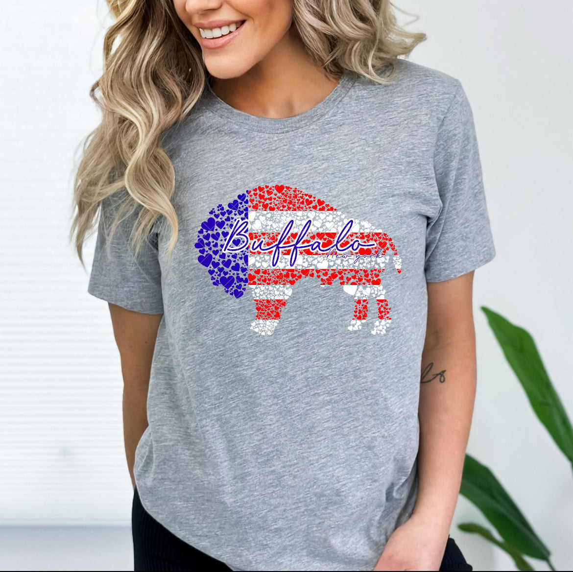 Buffalo American Flag Shirt