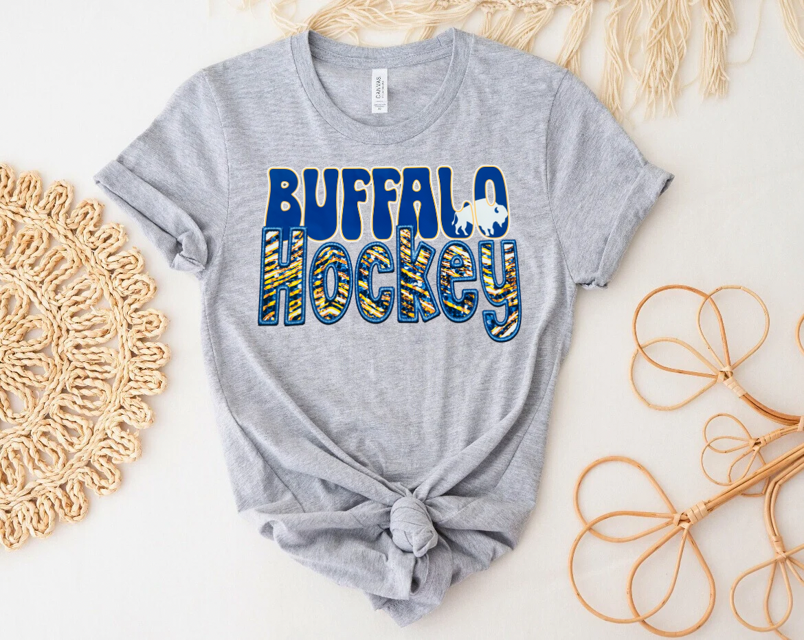 Buffalo Hockey Faux Glitter Shirt