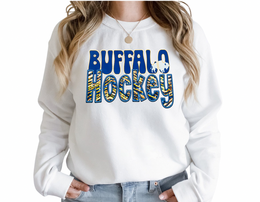 Buffalo Hockey Faux Glitter Shirt