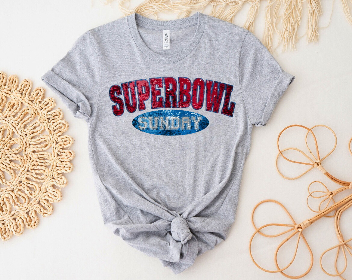Faux Glitter Super Bowl Shirt