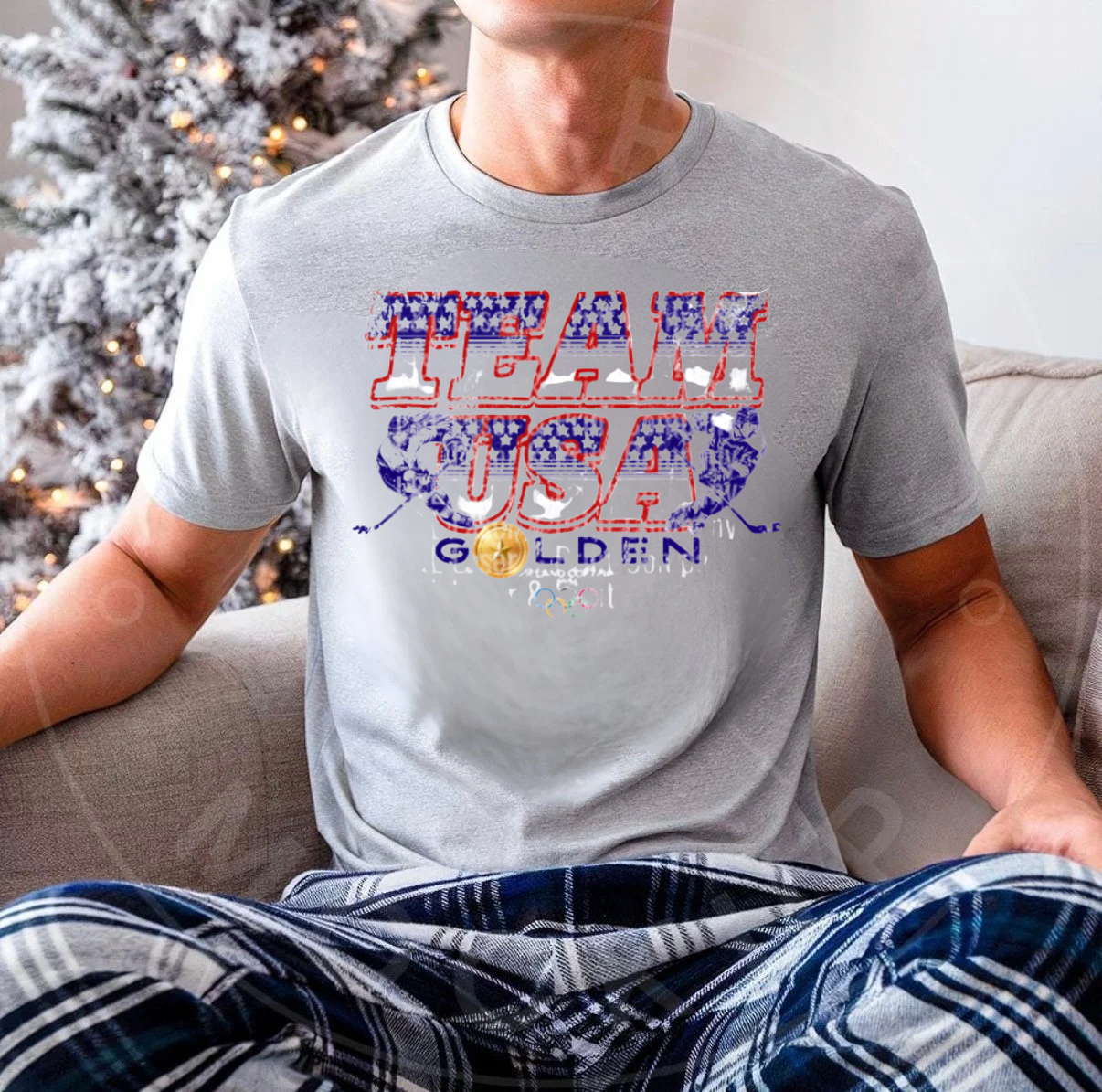 Team USA Golden Hockey Shirt