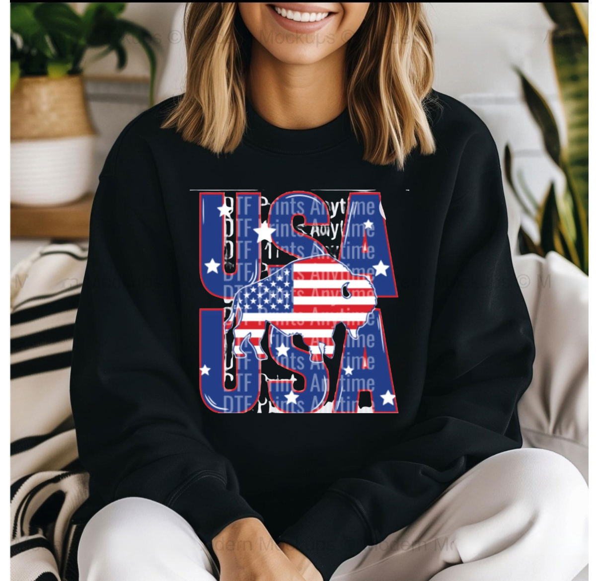 Buffalo American Flag USA Shirt